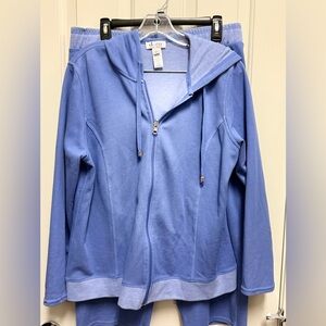 Lavender Zip-Up Hoodie and Capri pant Set